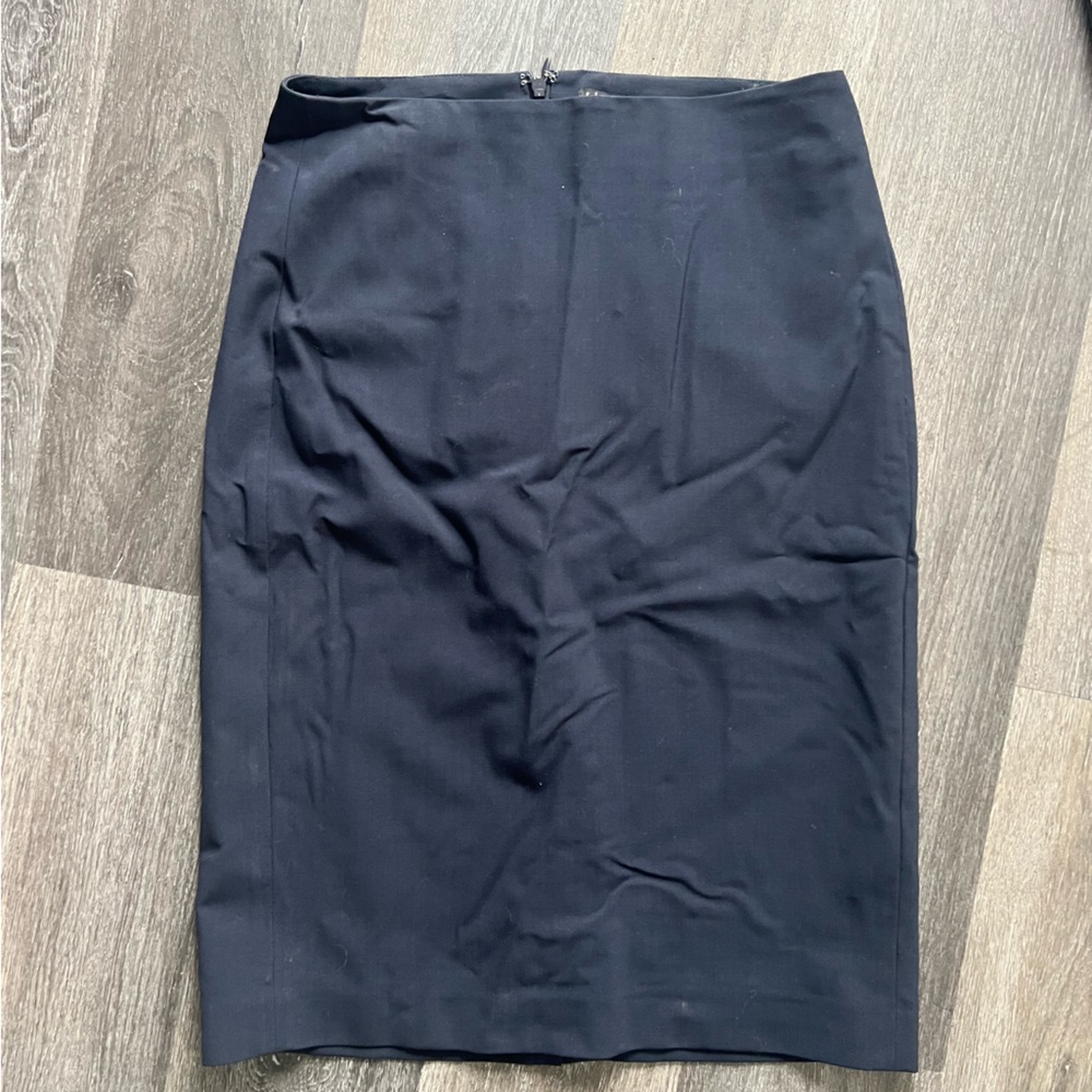 Theory navy pencil suit skirt Sz 2